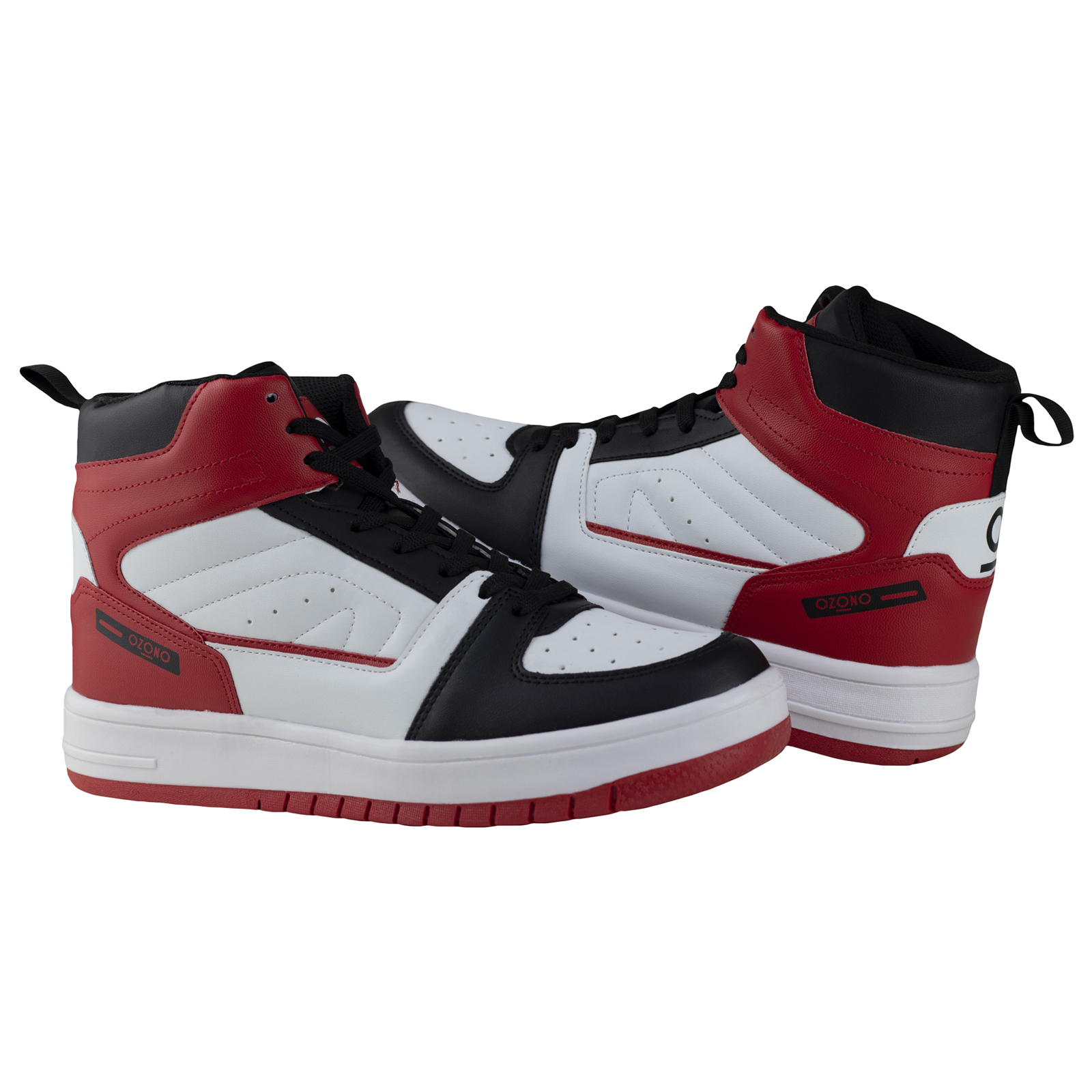 Sneakers De Bota Urbano Hombre Capa De Ozono 655201 Blanco Rojo