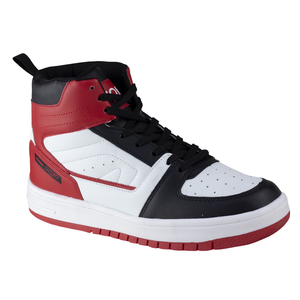 Sneakers De Bota Urbano Hombre Capa De Ozono 655201 Blanco Rojo