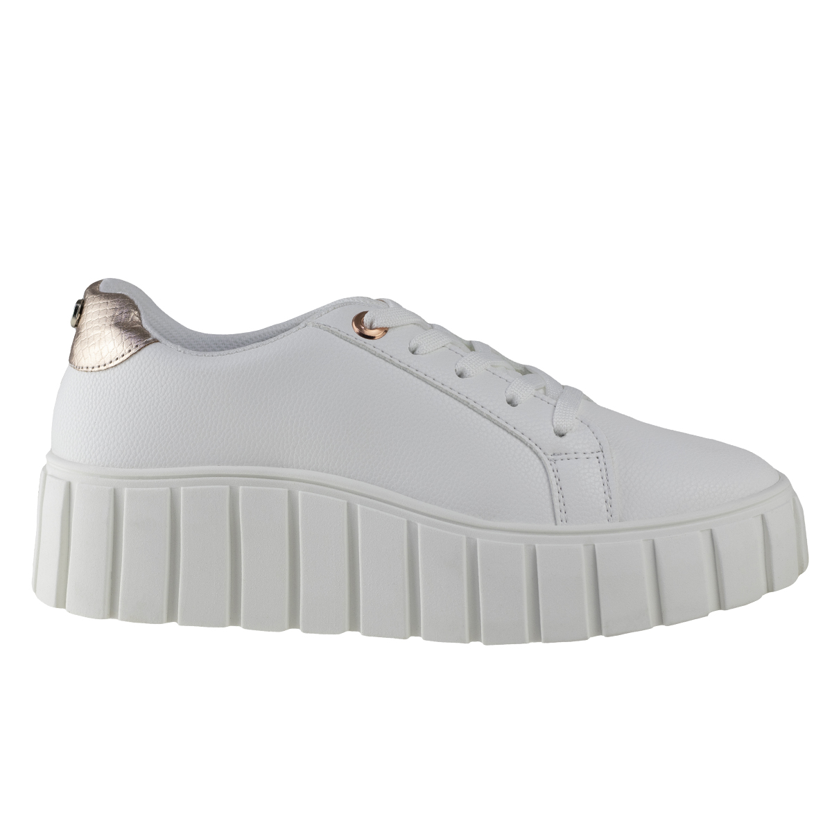 Tenis Blanco Plataforma Para Mujer Capa De Ozono 625403 Moda