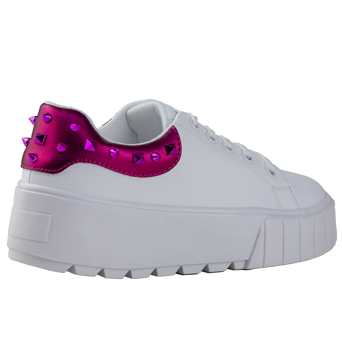 Tenis Blanco Mujer Urbano Suela Gruesa Capa De Ozono 651101