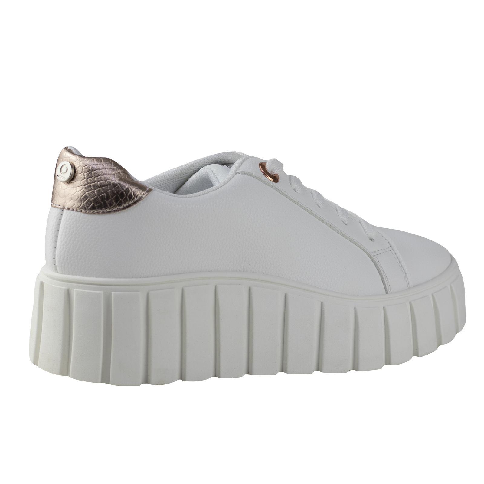 Tenis Blanco Plataforma Para Mujer Capa De Ozono 625403 Moda