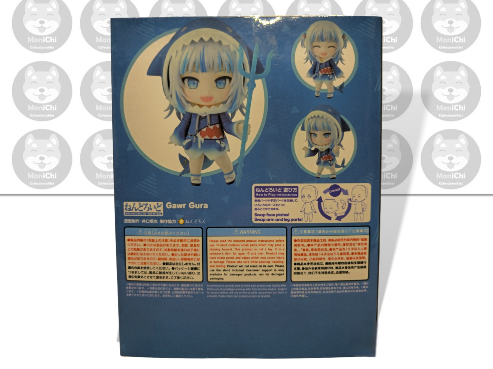 Gawr Gura 1688 Sharkd Nendoroid Figura Anime Youtuber Vtuber