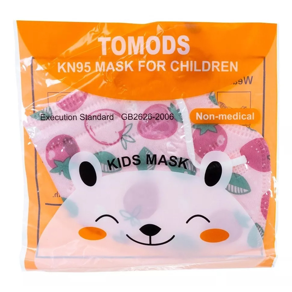 Cubrebocas Kn95 Niños Mascarillas Tomods 10 Pzs Rosa De Niña Rosa Fresas