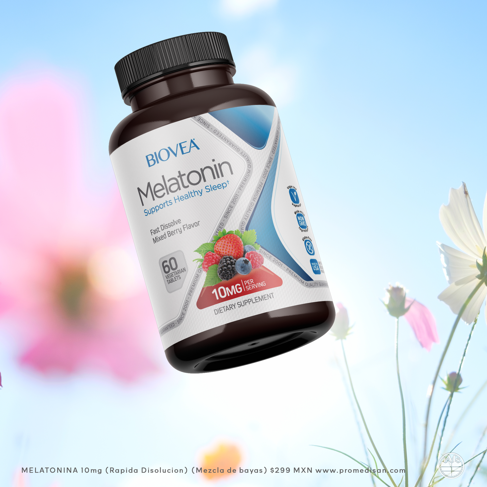 Biovea Melatonina 10mg (rápida disolución)