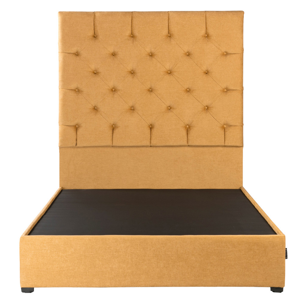 Colchón Matrimonial Restonic Nautilus con Cabecera Dicasa Capri y Base Cama Niza Mostaza