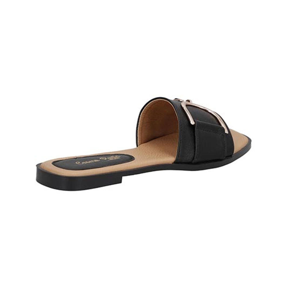 Sandalias COSMO PARIS by BESER 1013 Mujer Sandalia Oasis Negro  Piso Dama Casual Metedera