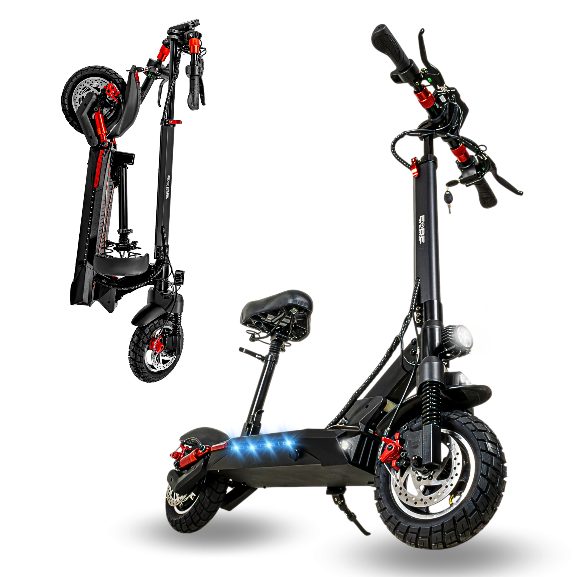Scooter Electrico Plegable e-Be Asiento Vel 50km/h Luz Led 600 W