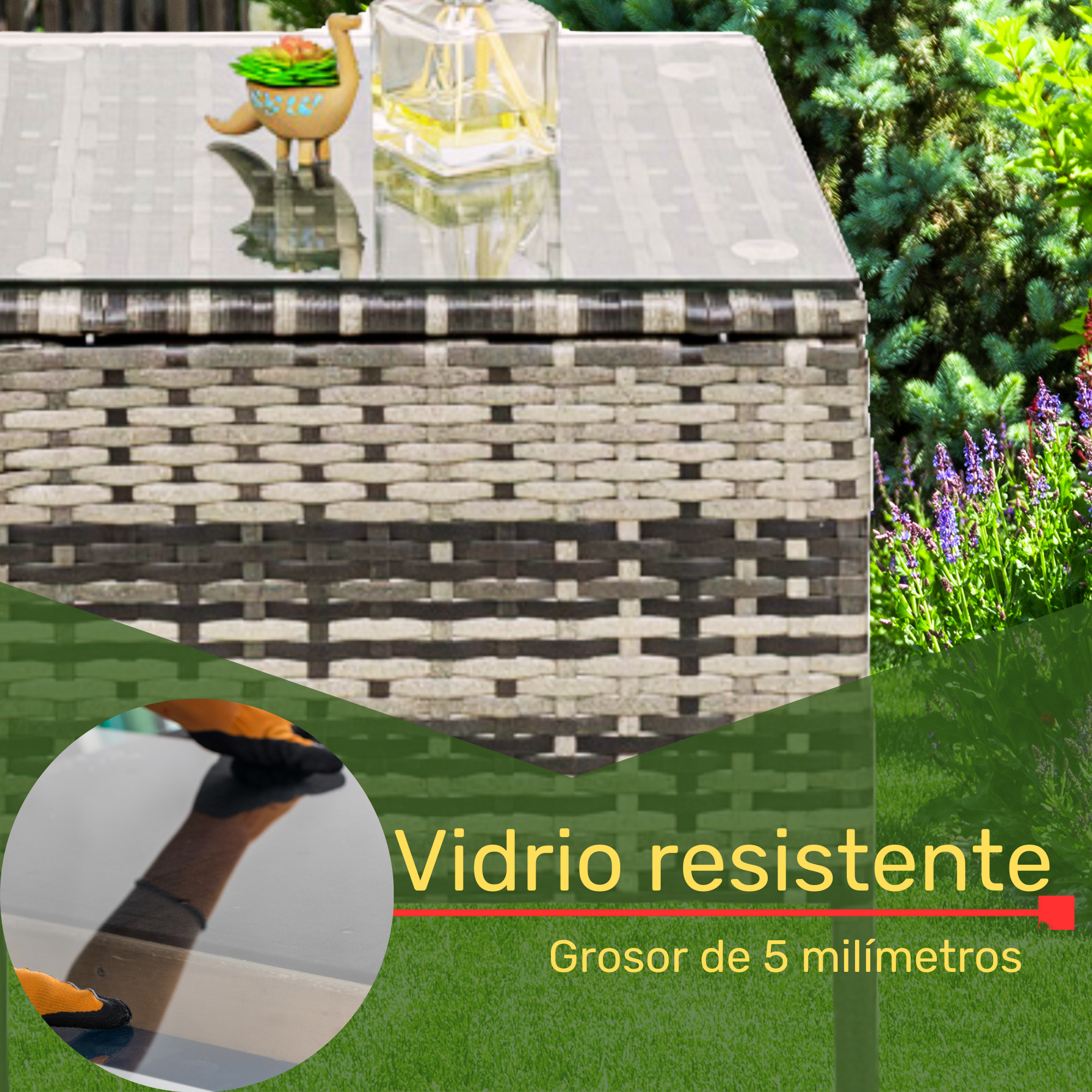 Sala Para Exterior Jardin Patio Terraza 3 Pzs + Cojines.