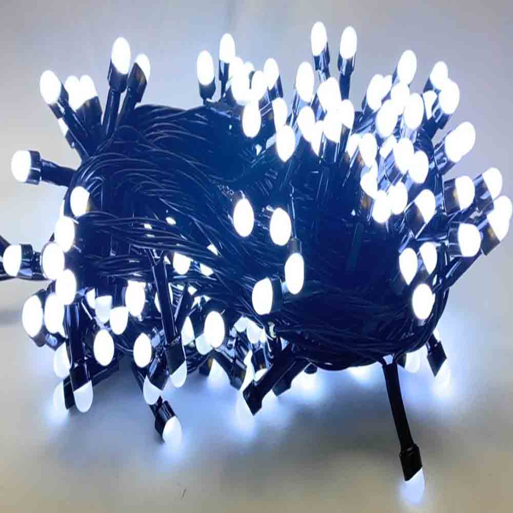 Serie de Luces Navideñas Led 50 Focos V8 Luz Blanca brillante