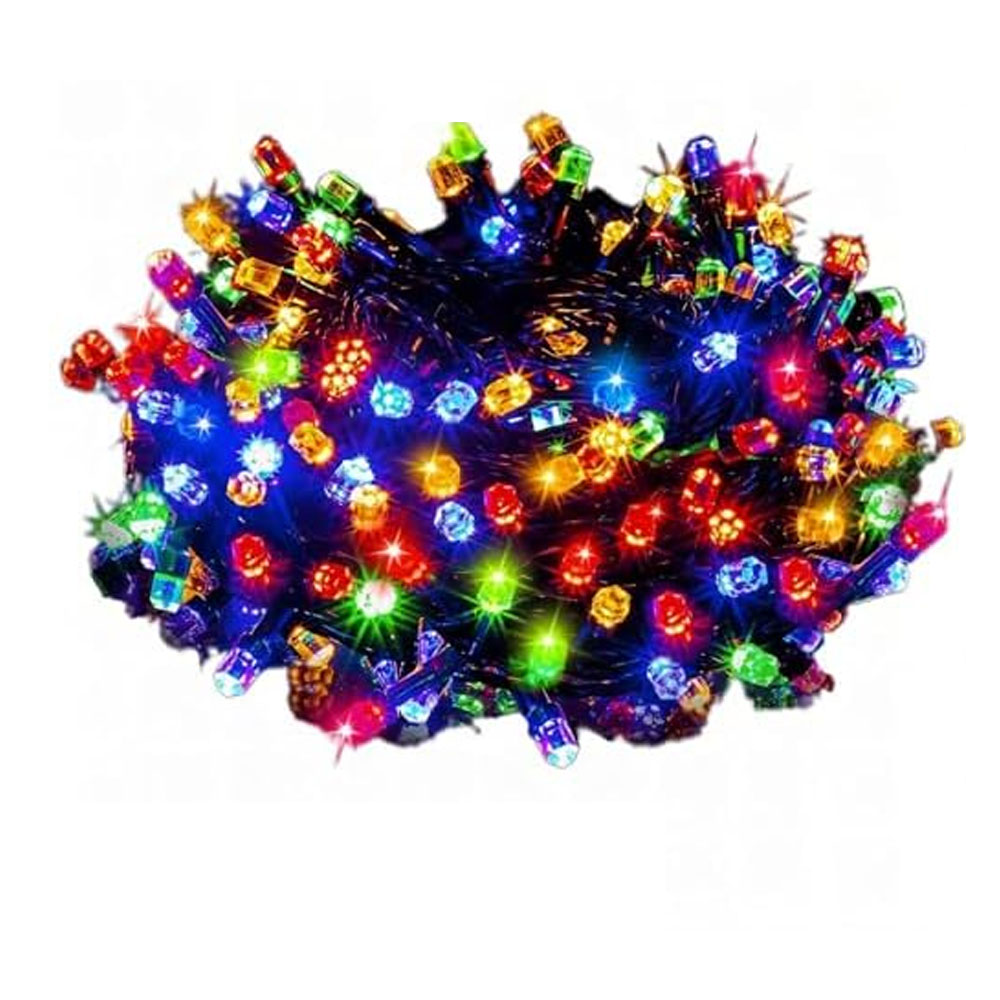 Serie de Luces Navideñas Led 300 Focos Diamante Luz Multicolor brillante