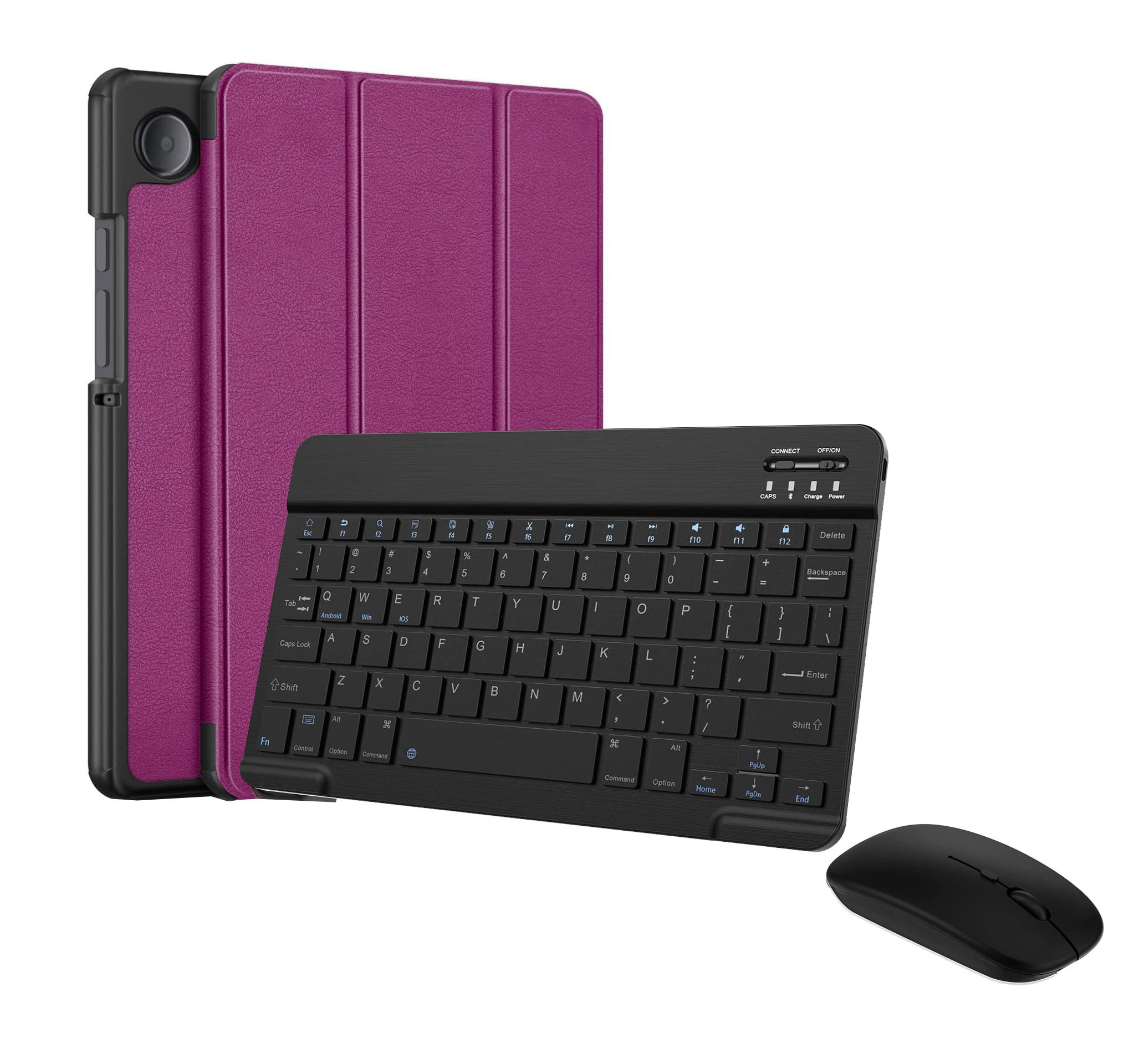 Funda + Teclado + Mouse Para Tablet Galaxy Tab A9 8.7 Sm-x110 (2023) Morado