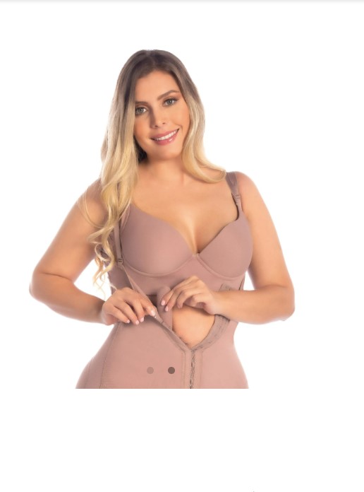 Faja Colombiana Post-Parto Realce Natural Brasier Parcialmente Removible de Regalo Espuma de marcación Abdominal