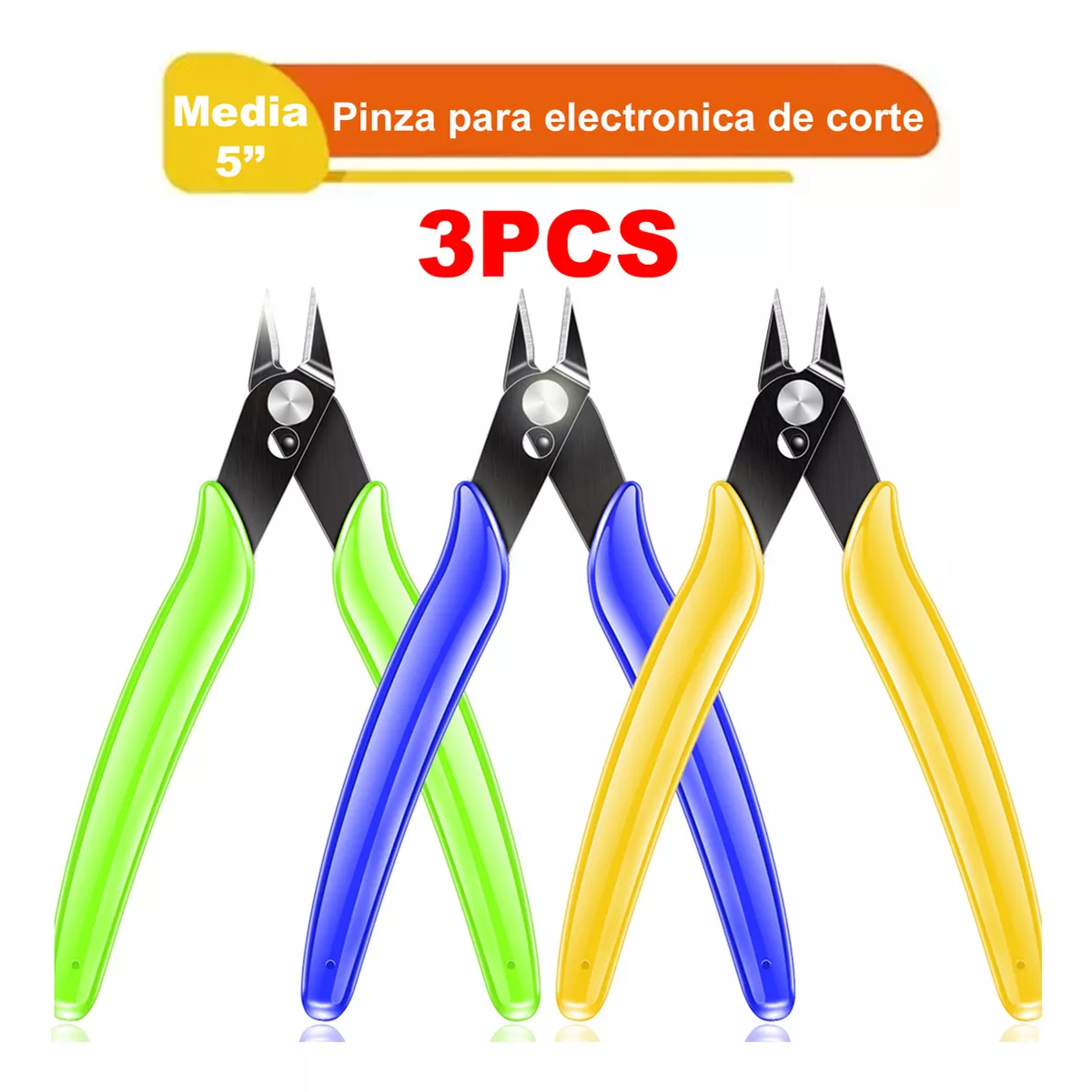 Set 3 pcs Pinzas De Micro Corte 170 Exacto A Ras de cable