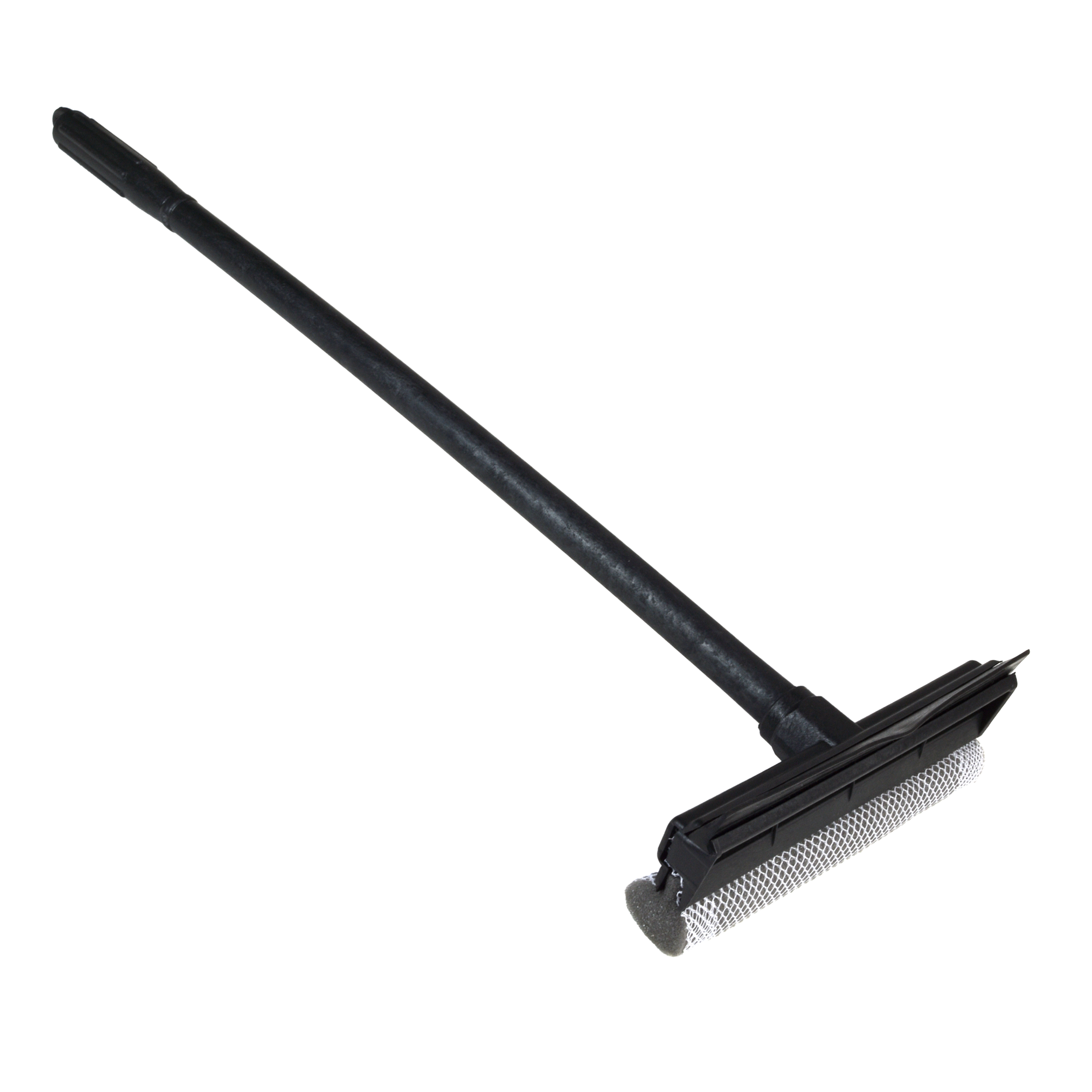 Jalador Limpia Vidrios Escobilla profesional multiusos para ventanas Limpiador de ventanas 2 en 1 Goma y esponja de doble hoja lateral Poste telescópico de aluminio de 49 X 20 CM para gasolinera, vidrio, ducha, parabrisas