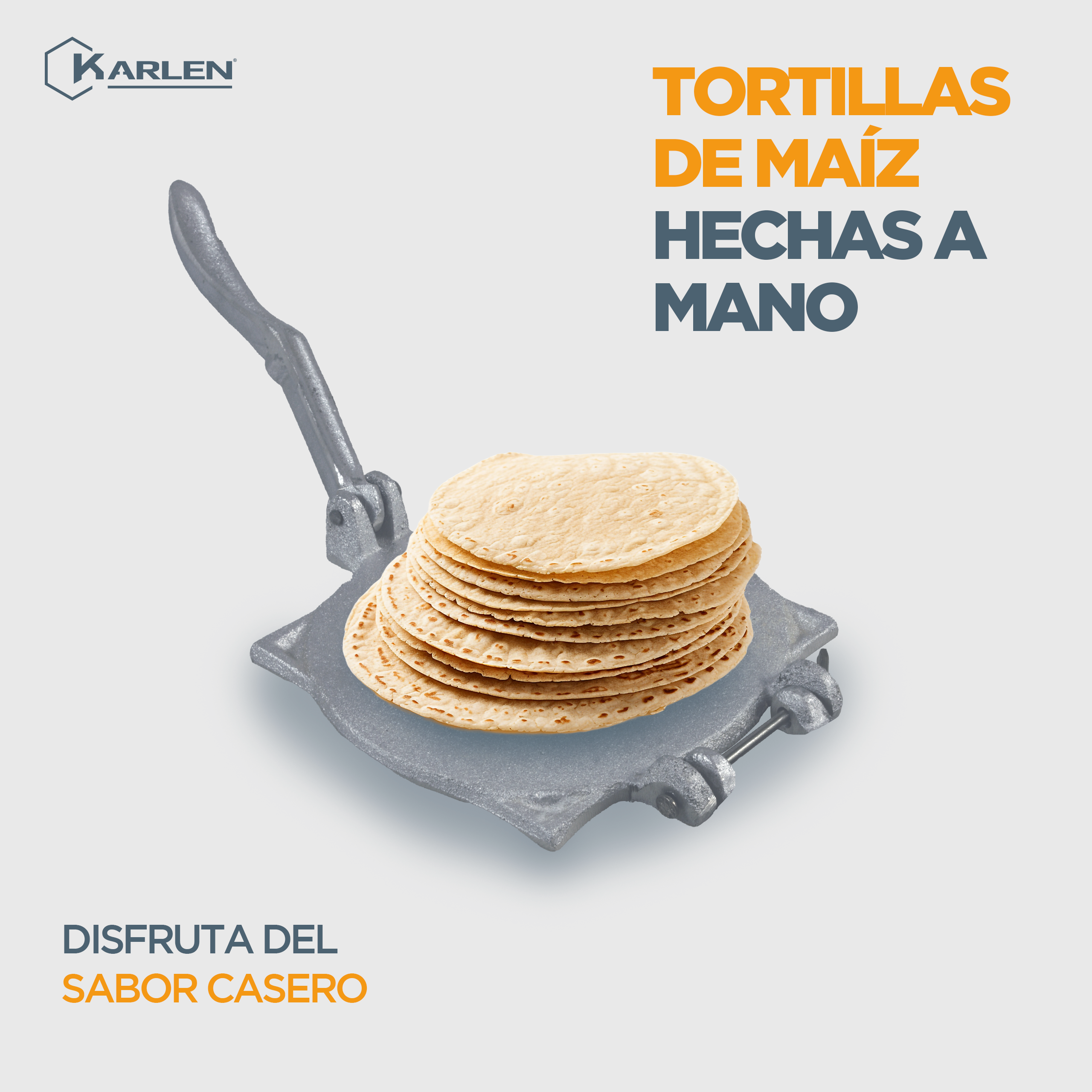 Prensa Para Tortillas  - Calidad - Durabilidad - Manual - Resistente a la corrosión - Hecho de Aluminio fundido - La prensa es muy fácil de usar y limpiar