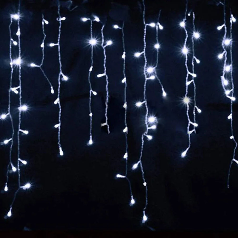 Cascada de Luces Navideñas Led 200 Focos Luz Blanca brillante