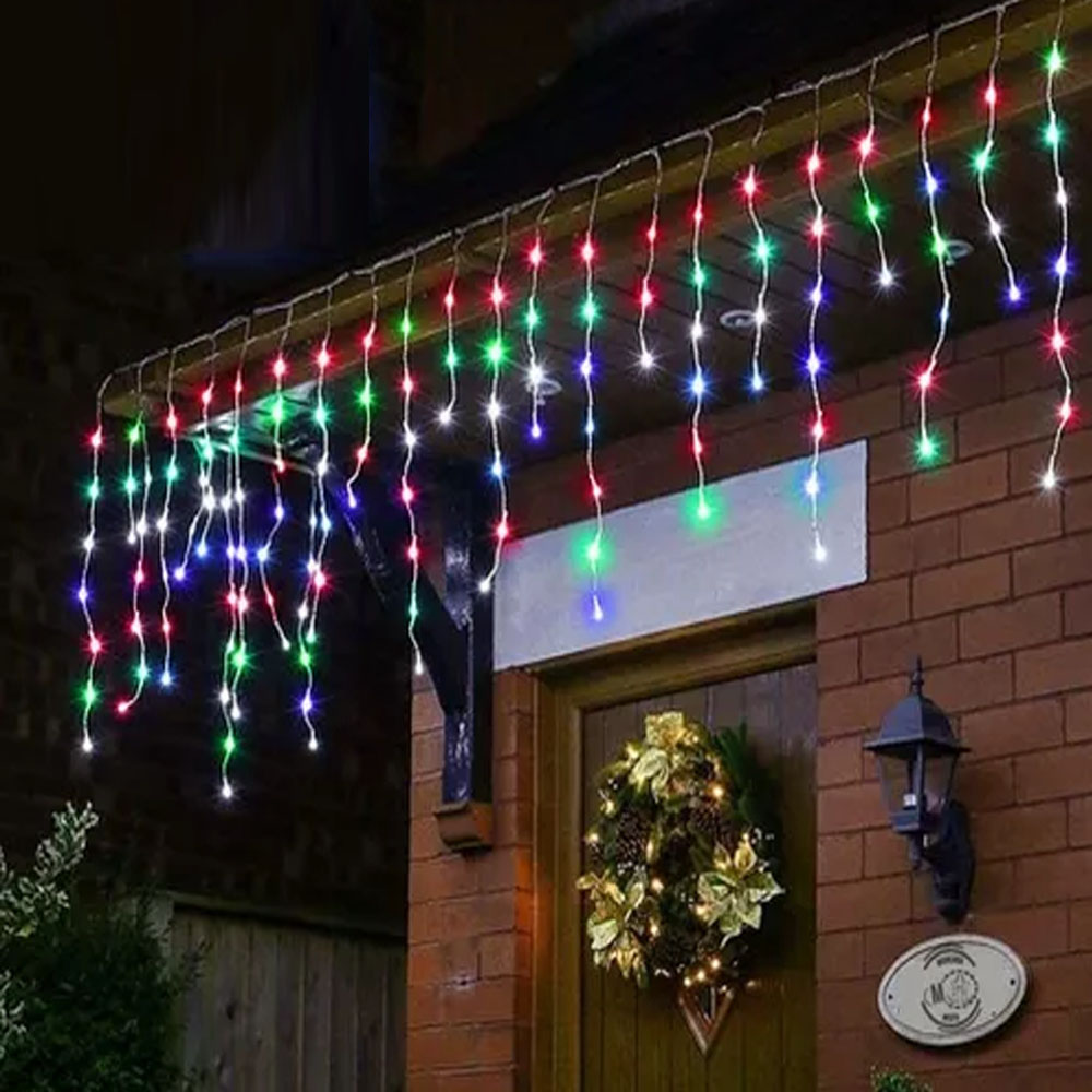 Cascada de Luces Navideñas Led 200 Focos Luz Multicolor brillante