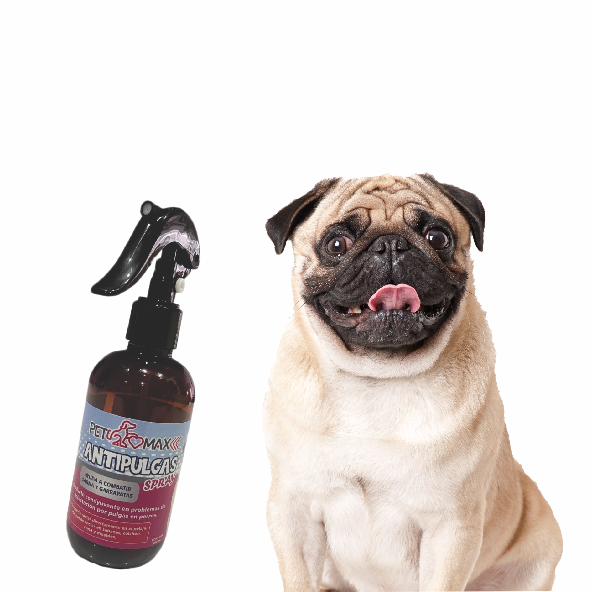 Repelente Spray para pulgas y garrapatas Petmax 250 ML