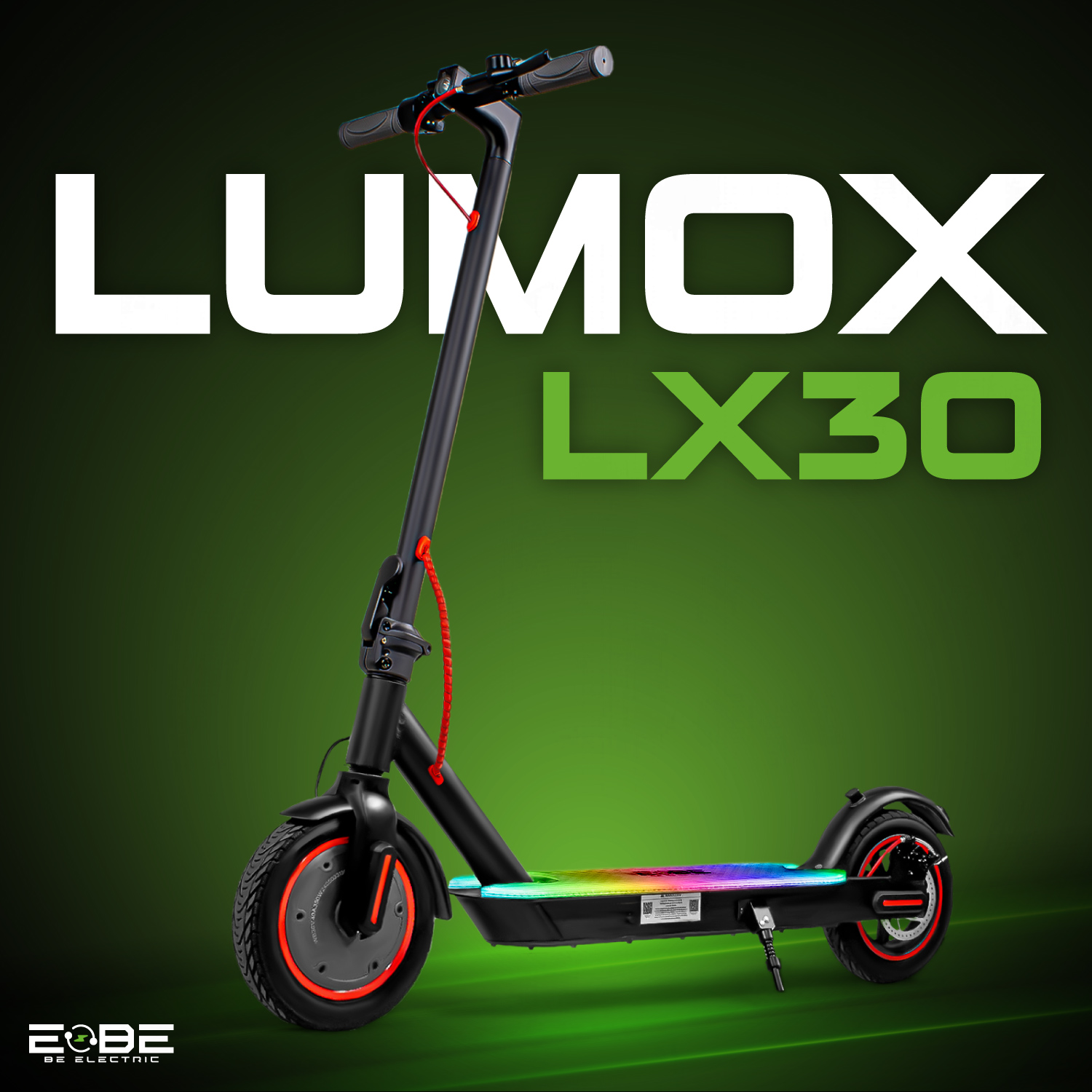 Scooter Electrico Plegable Pantalla Lcd 30km/h Luz Led 350 W Negro