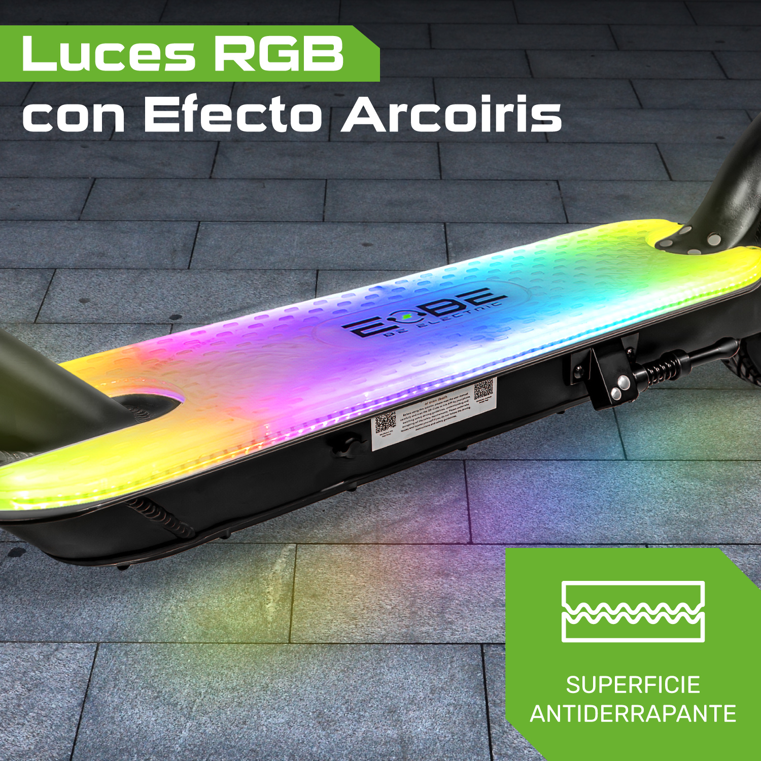 Scooter Electrico Plegable Pantalla Lcd 30km/h Luz Led 350 W Negro
