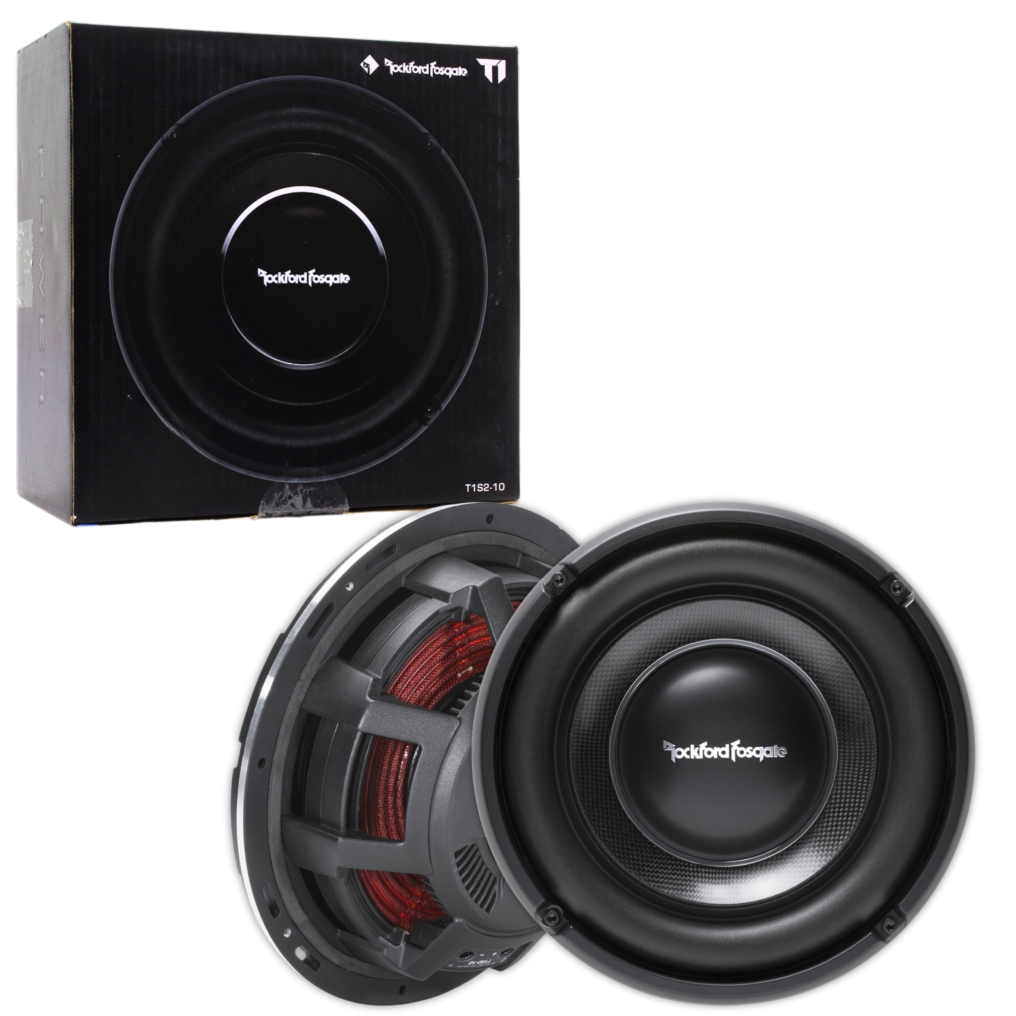 Subwoofer Plano Rockford Fosgate T1S2-10 1000 Watts 10 Pulgadas 2 Ohms 