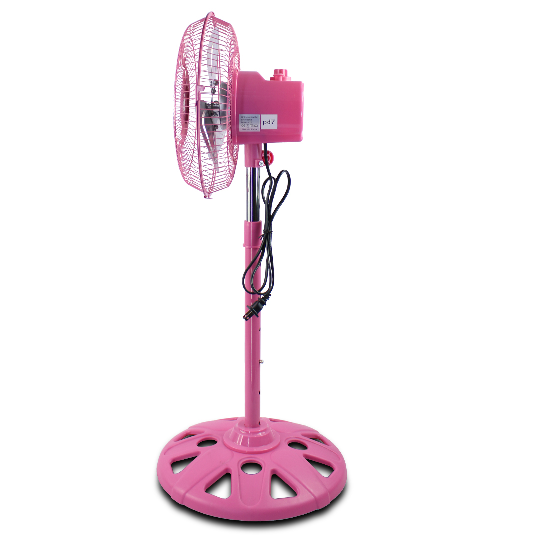 Duo Ventilador De Pedestal Metalico Negro 10 Pulgadas Con 3 Aspas Giratorio 