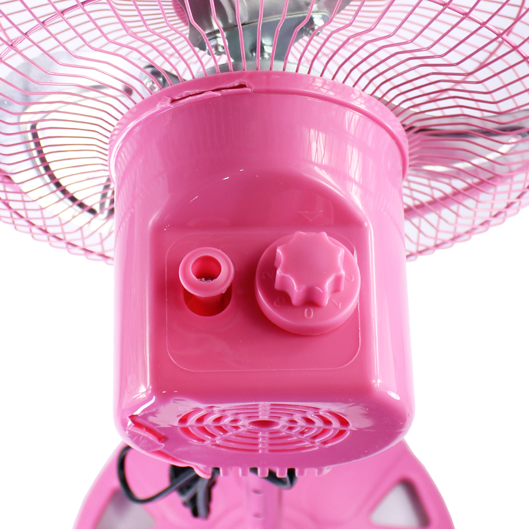 Duo Ventilador De Pedestal Metalico Negro 10 Pulgadas Con 3 Aspas Giratorio 