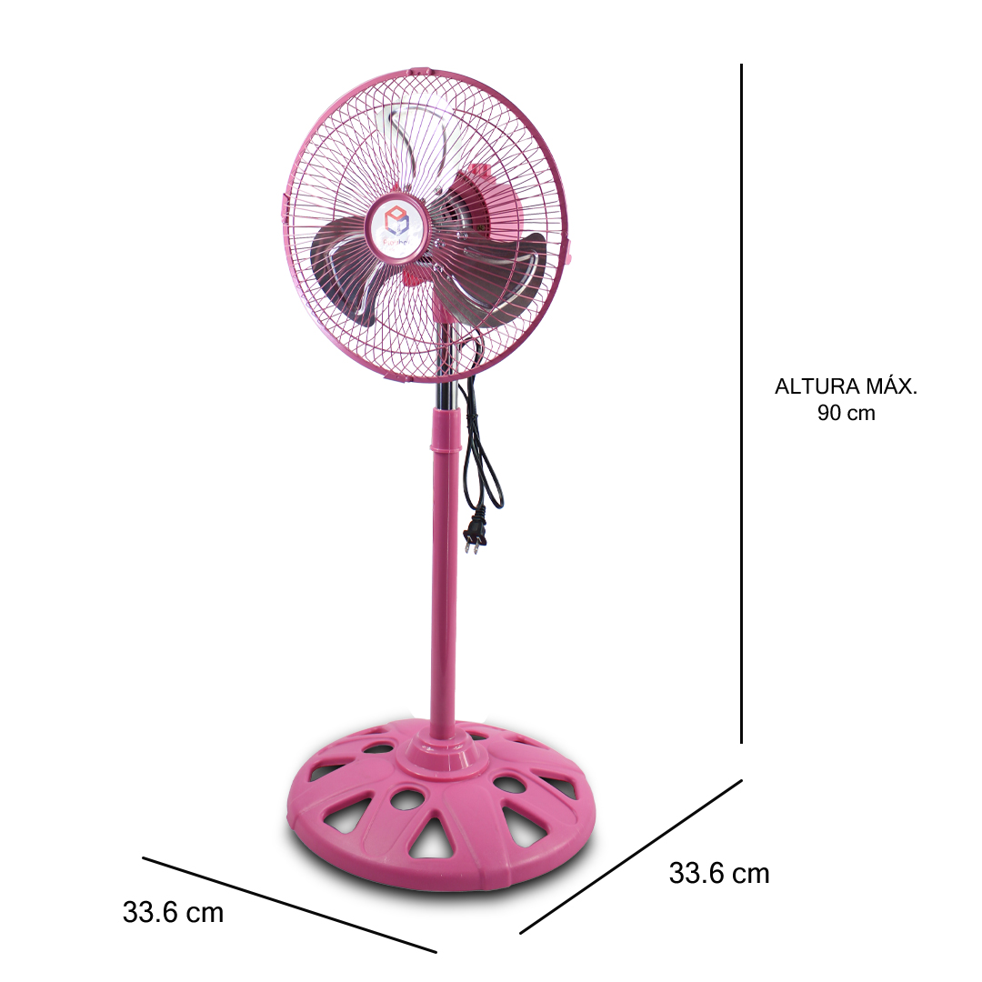 Duo Ventilador De Pedestal Metalico Negro 10 Pulgadas Con 3 Aspas Giratorio 