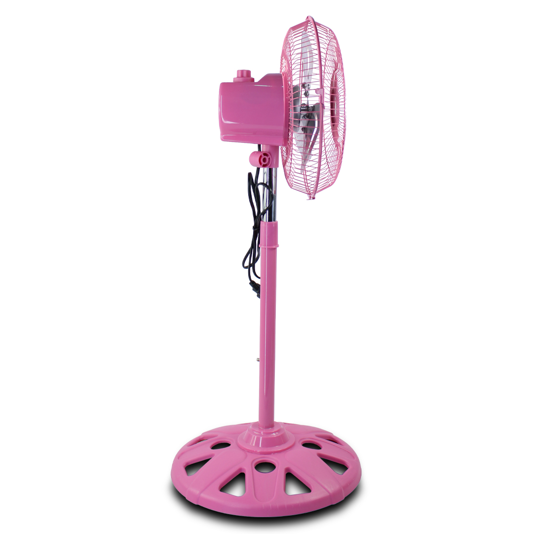 Duo Ventilador De Pedestal Metalico Negro 10 Pulgadas Con 3 Aspas Giratorio 