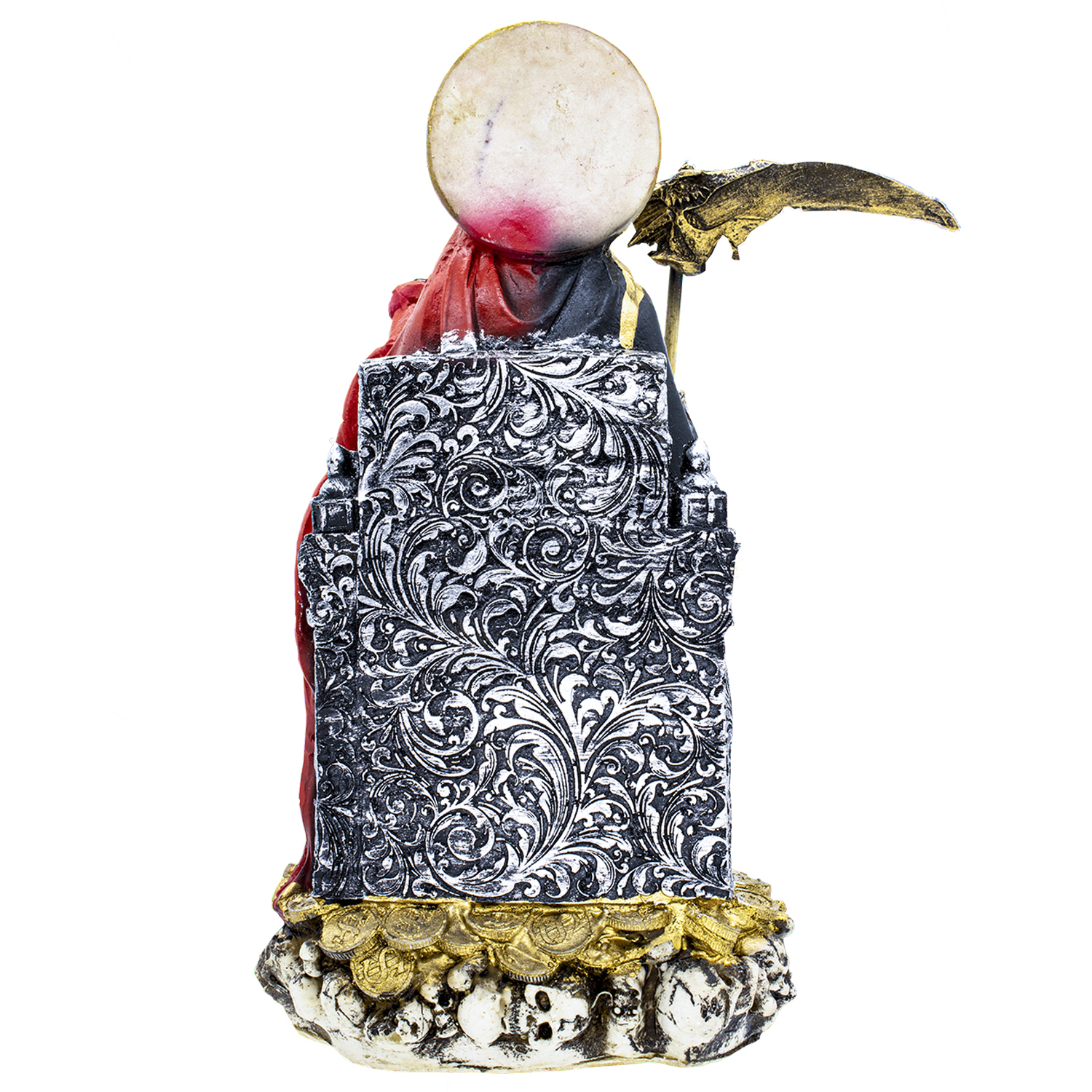 Santa Muerte Reversible Suprema Trono 30 Cm Curada + Libro