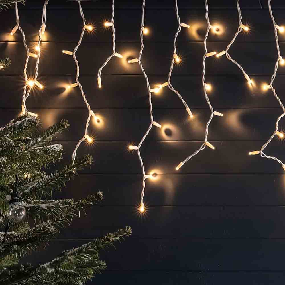 Cascada de Luces Navideñas Led 400 Focos Luz Cálida brillante