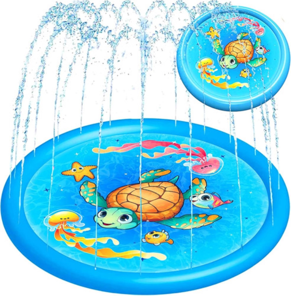 Splash Pad De Acuáticos Tortuga Marina Para Piscina 170 Cm AZUL