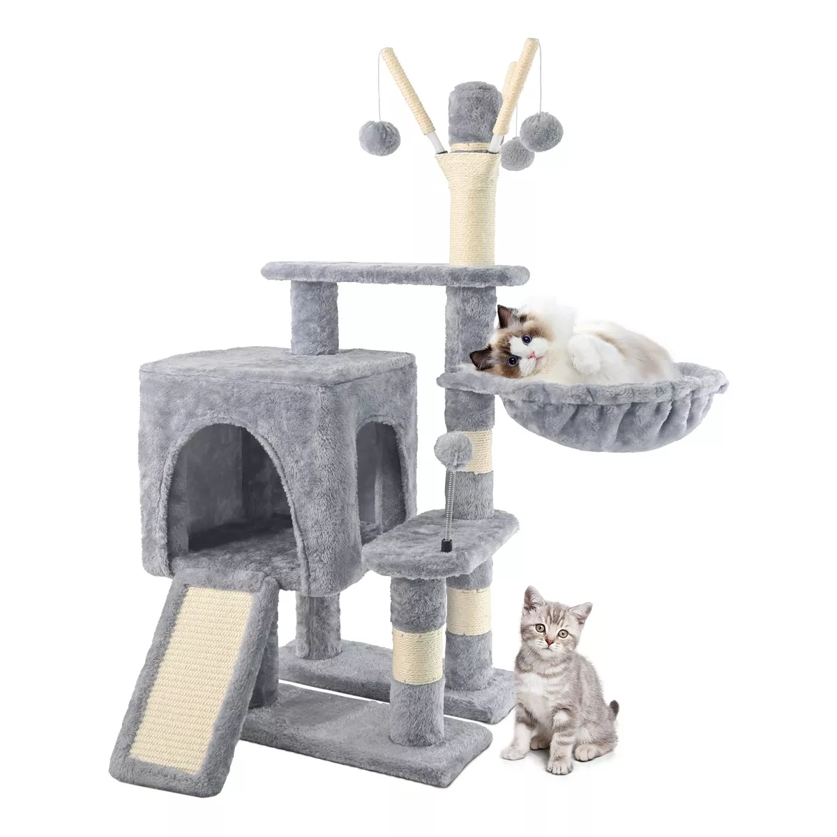 Arbol Para Gato Casa Torre Rascadores Juegos Gris Claro