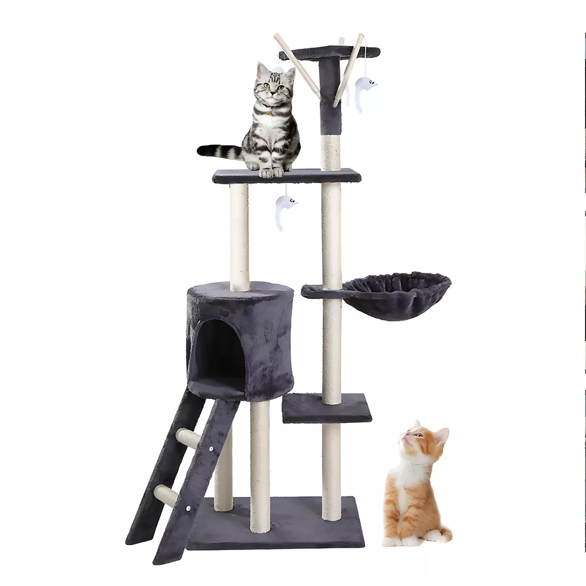 Árbol Trepador Rascador De 138 Cm Para Gatos