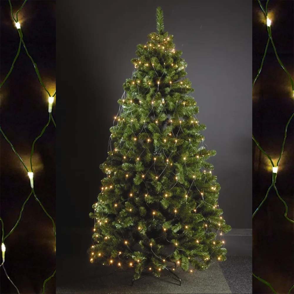 Red de Luces Navideñas Led 320 Focos Luz Cálida brillante