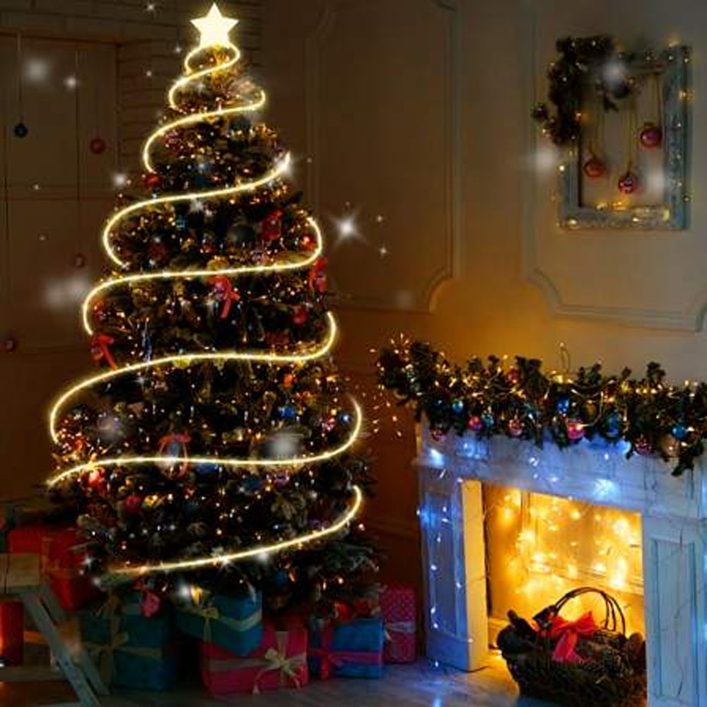 Manguera Luz Led Neon Doble Vista 10 Metros Luz Cálida brillante