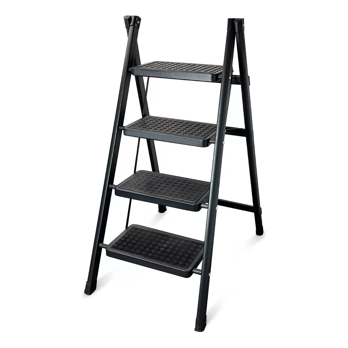 Escalera Plegable De Acero De Cuatro Peldaños Multifuncional