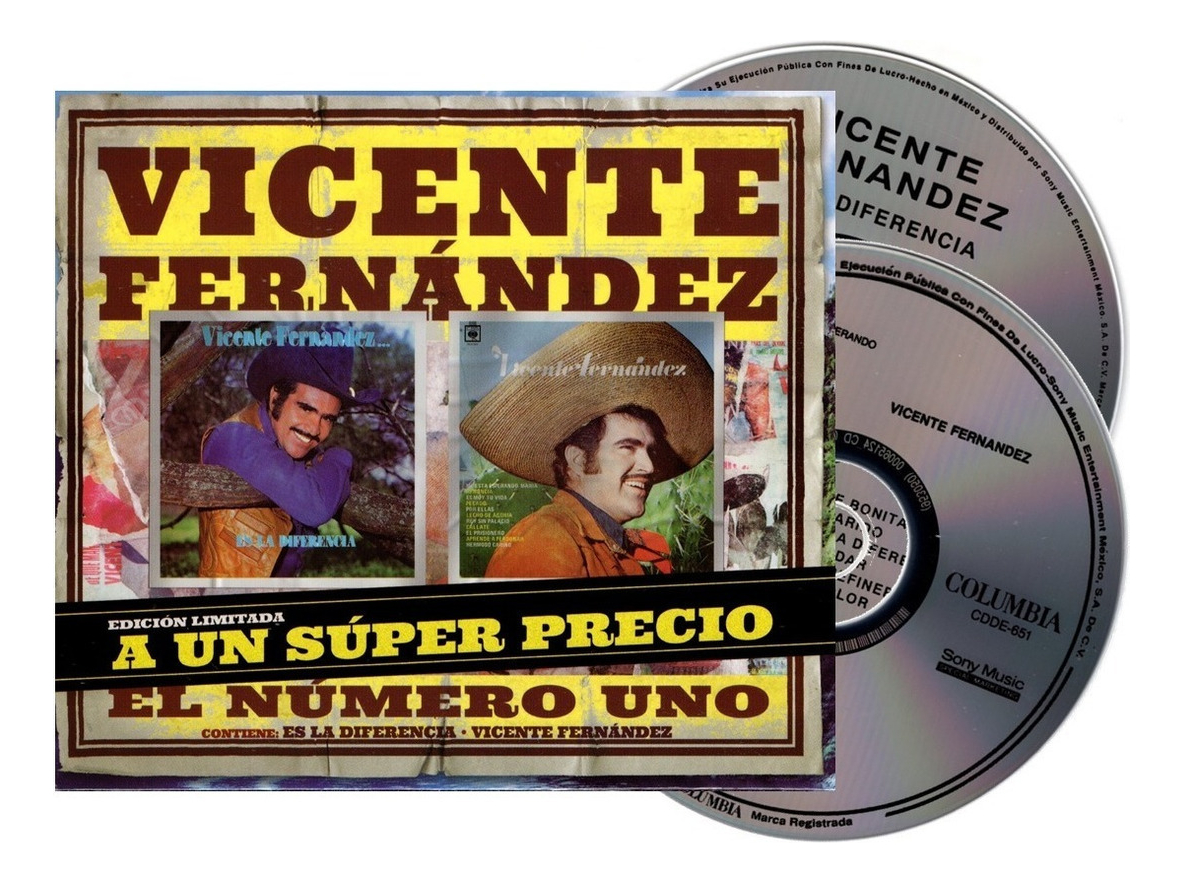Vicente Fernandez & La Diferencia 2 Discos Cd