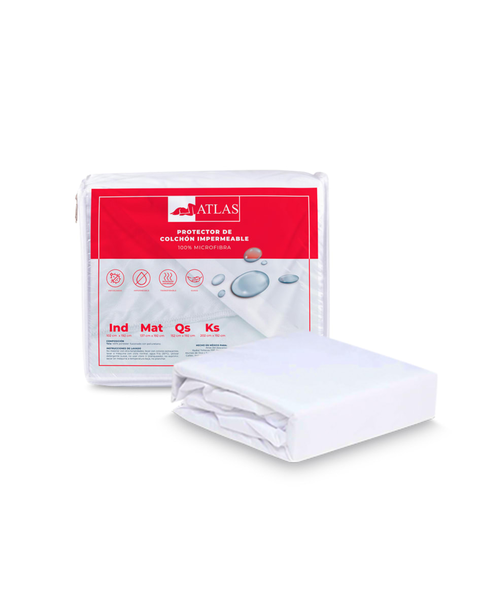 Cubre Colchón Individual Impermeable Ultra Delgado
