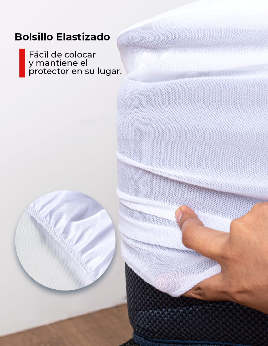 Cubre Colchón Queen Size Impermeable Ultra Delgado 