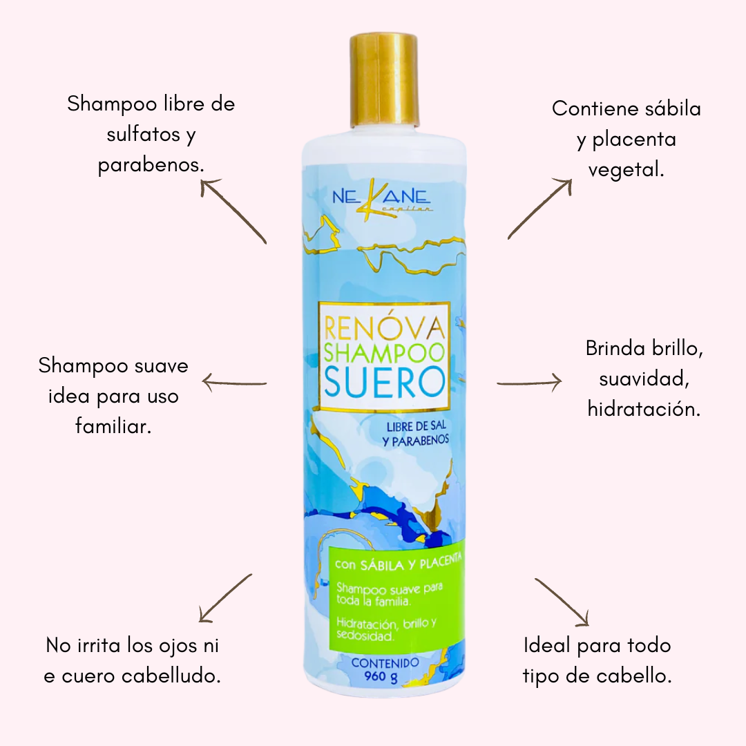 NEKANE Shampoo  suero libre de sulfatos y parabenos 960ml 