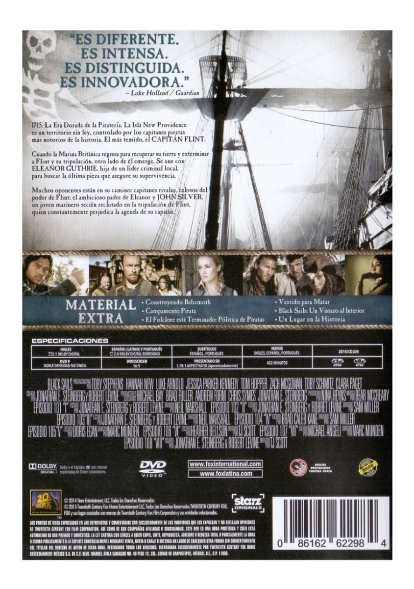 Black Sails Primera Temporada 1 Uno Dvd