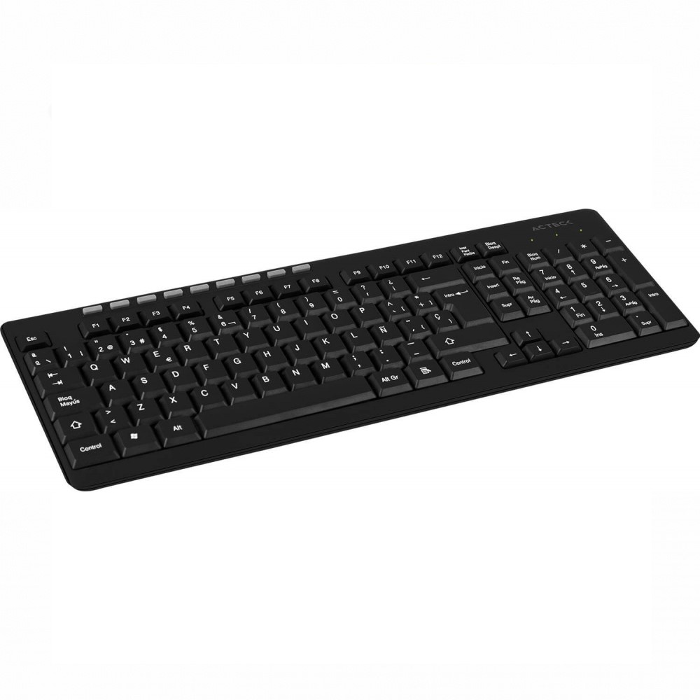 Teclado Acteck TM100, Inalámbrico, USB, Negro 