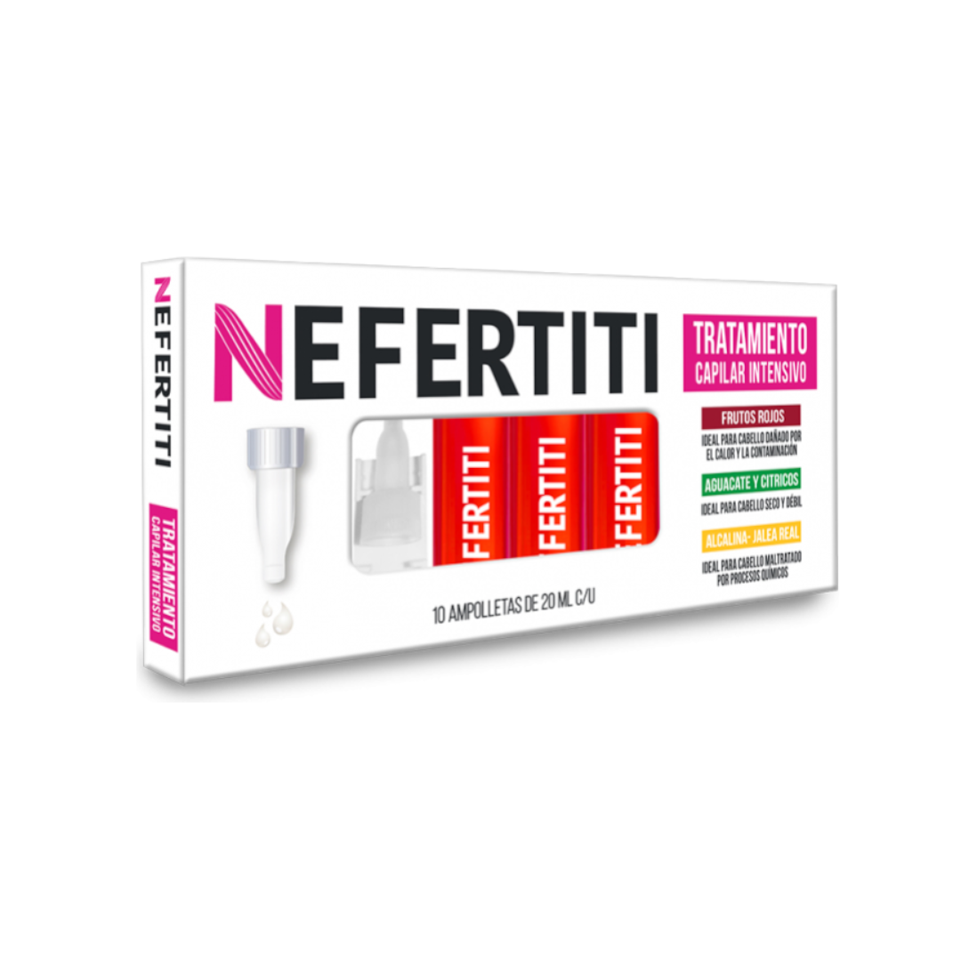 Nefertiti Ampolletas Tratamiento Capilar Intensivo Frutos rojos 10 x 20ml