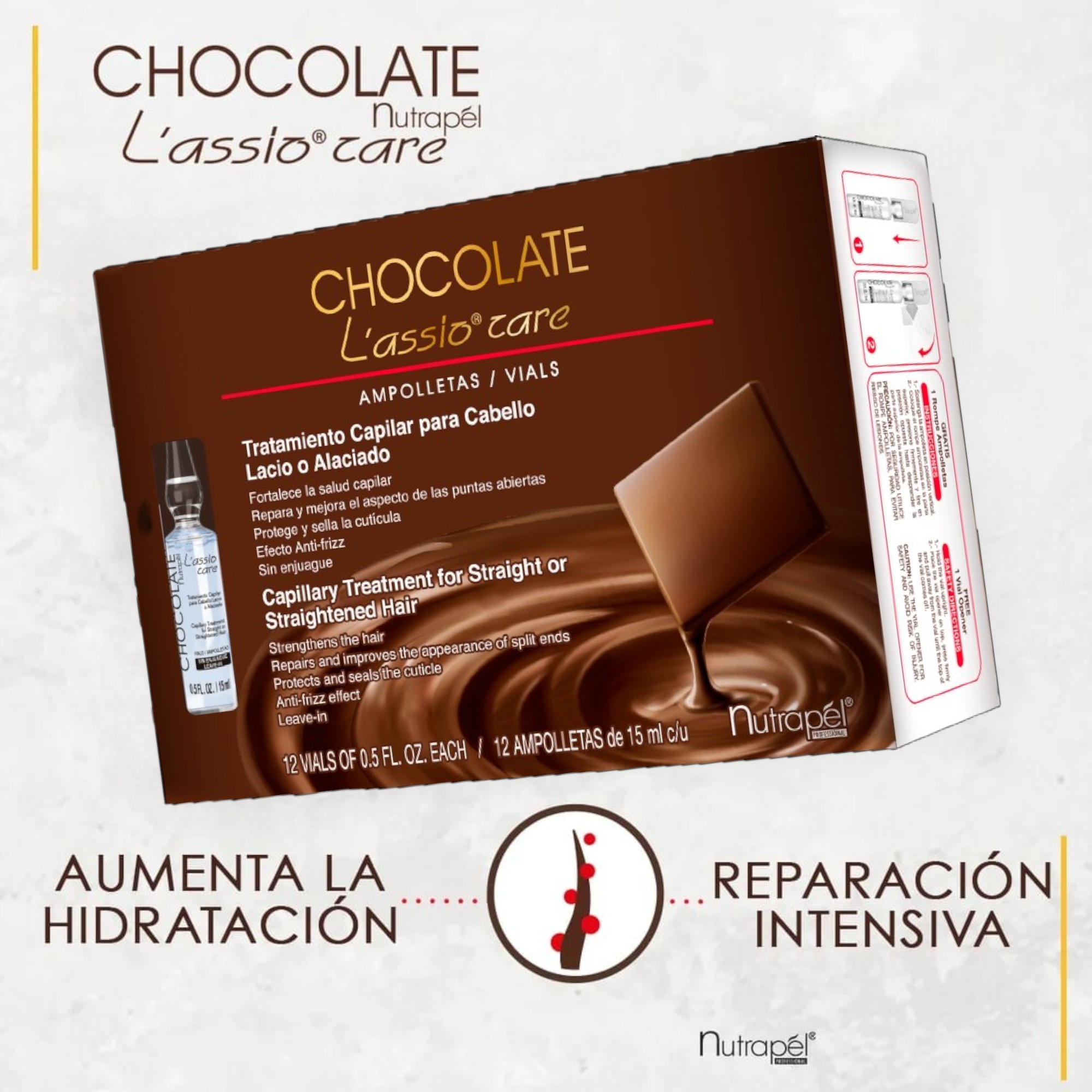 Nutrapel Chocolate Lassio Care Caja Ampolletas 12x15ml 