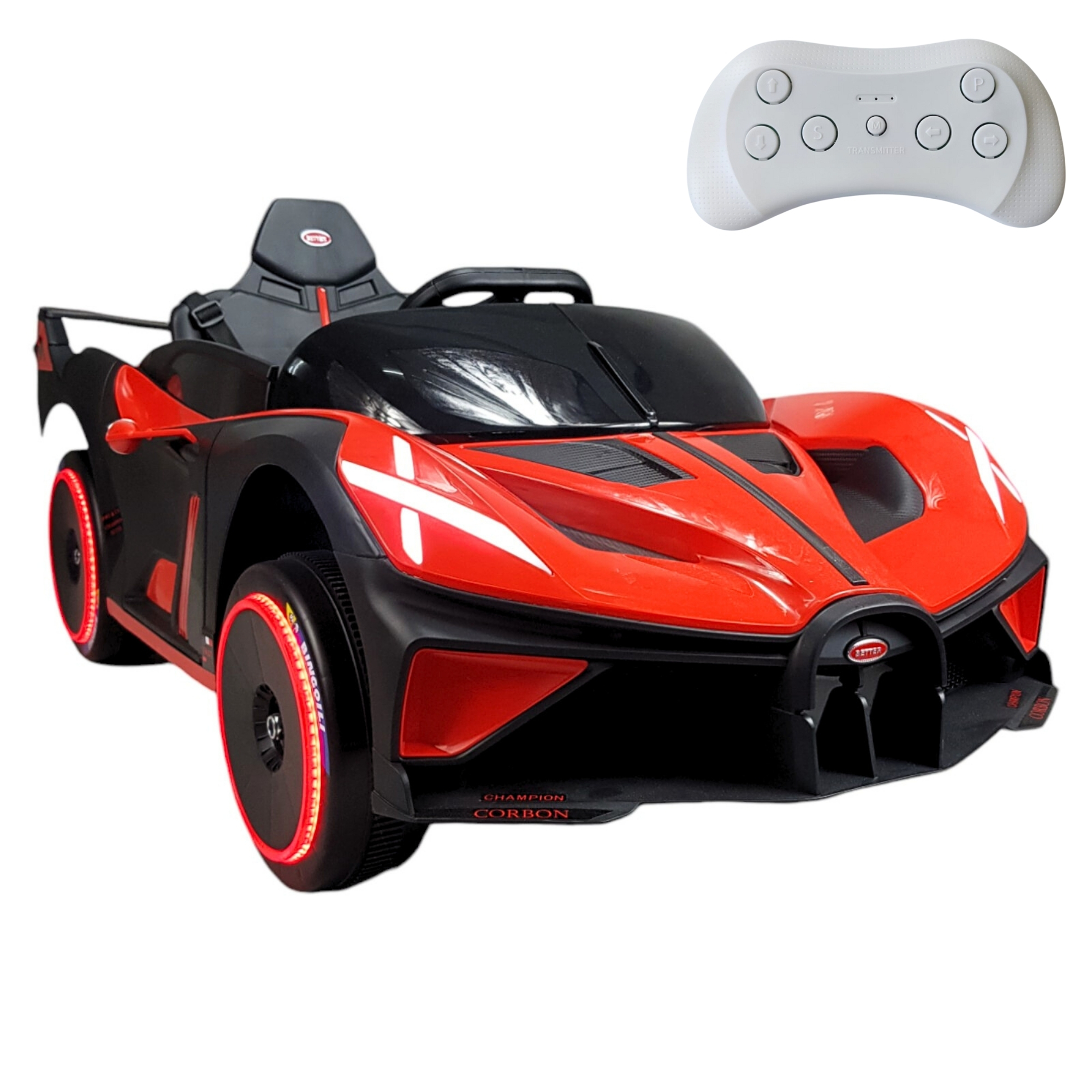 Montable Electrico para Niños Deportivo Control Remoto Luz Led 12v