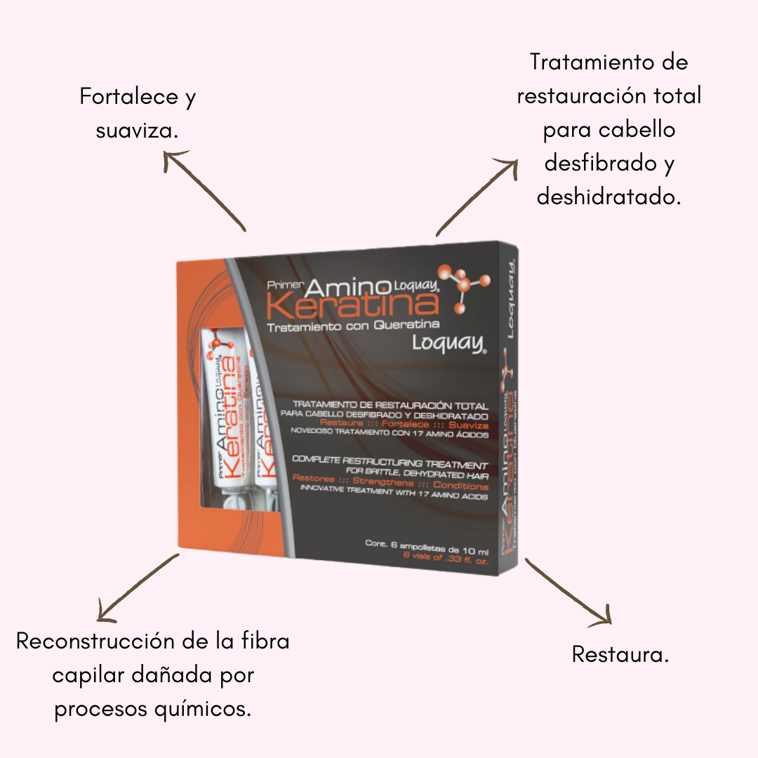 Loquay tratamiento amino keratina 6*10ml