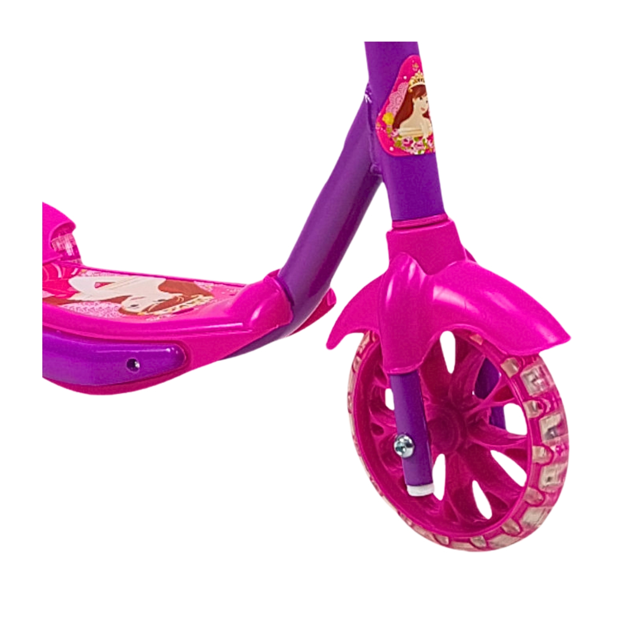Scooter para Niños Patinete del Diablo Luces y Sonidos,Ajustable  - Purpura