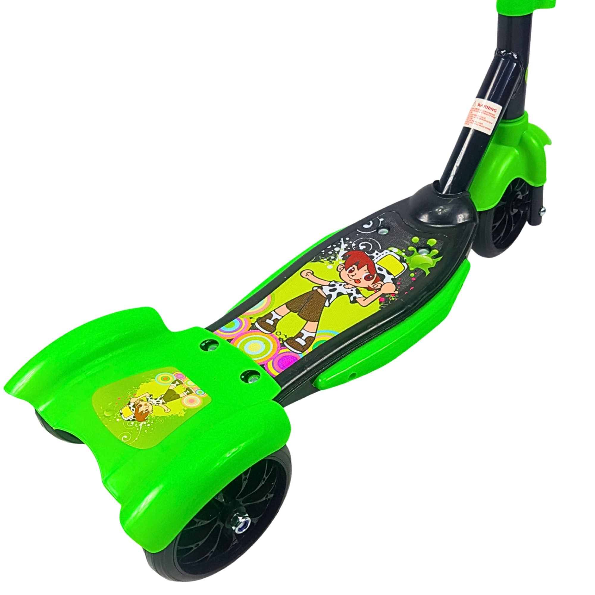 Scooter para Niños Patinete del Diablo Luces y Sonidos,Ajustable  - Verde