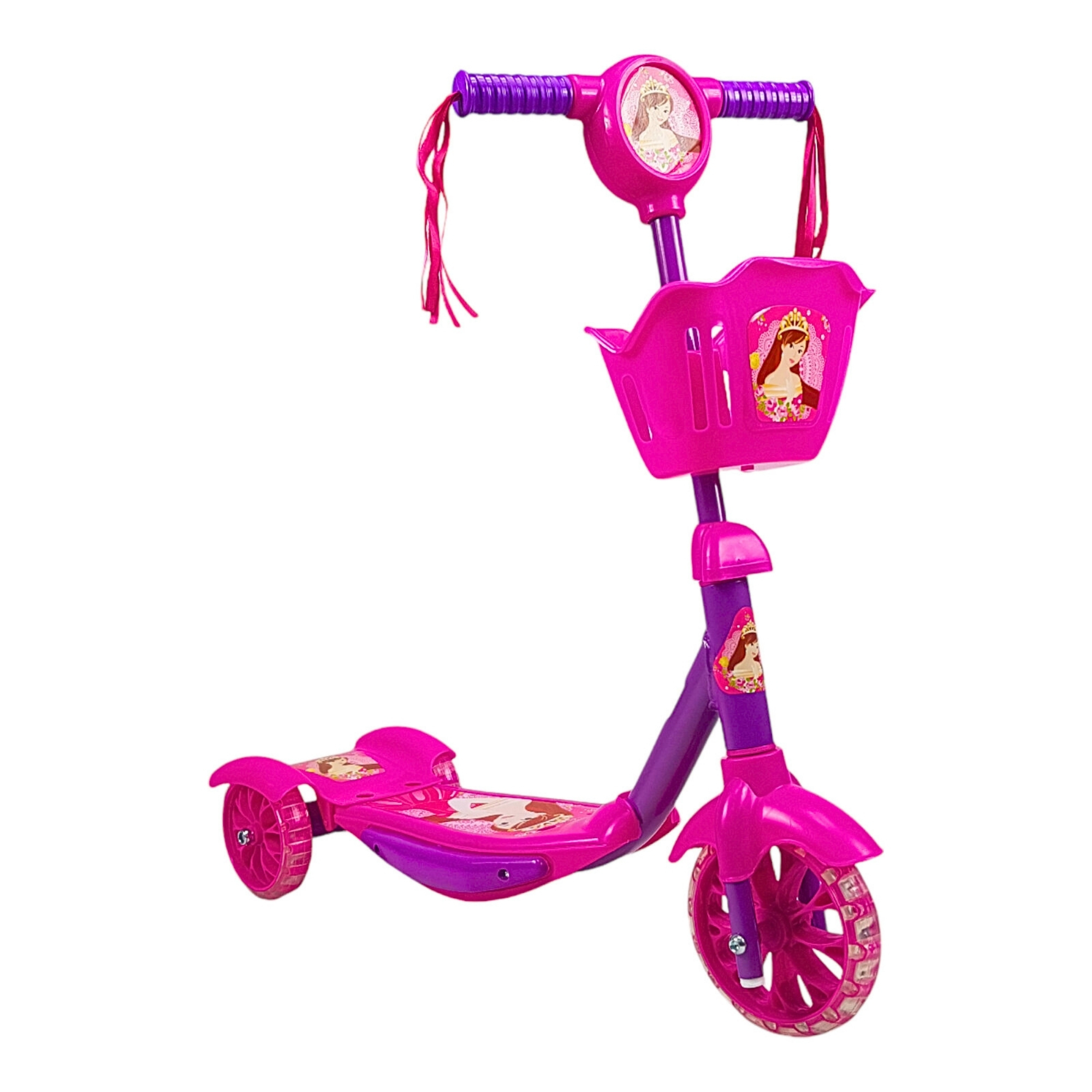 Scooter para Niños Patinete del Diablo Luces y Sonidos,Ajustable  - Purpura